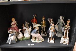 A miscellaneous selection of figures and figurines to include Nao by Lladro figurine 'Flowers from