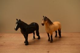 Two Beswick Pottery horse studies comprising Highland Pony 'Mackionneach' model number 1644 designed