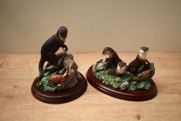 Two Border Fine Art animal studies 'Nipped' model number A1487 designed by John Brown and 'The