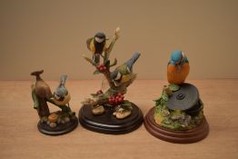 A Border Fine Arts bird study 'Kingfisher & Fishing reel' model number 484385, designed by Russell