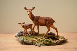A Border Fine Arts animal group study 'Highland Family' model number B0306, designed by Richard