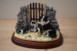 A Border Fine Arts animal group 'Mother's Pride' model number B0806, designed by Ray Ayres, complete