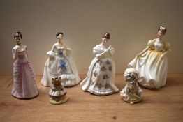 A group of three Royal Doulton bone china comprising 'Natalie' HN 3173, 'Kelly' HN 2478 and '