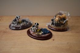 A group of three Border Fine Arts animal studies comprising 'On The Farm' model number A4245