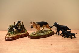 A group of three Border Fine Art animal studies comprising 'Split Decision' model number A4072