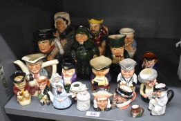A large selection of Royal Kirkham and similar pottery Toby Character jugs to include Richman,