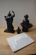 After Ivan Mestrovic (1883-1962), three cast resin figurines two depicting a nurturing mother and