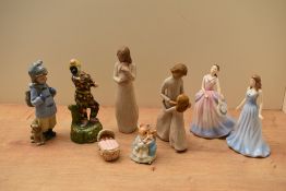 Two Royal Doulton bone china figurines Pretty Ladies series 'Barbara' HN 4862 and Gemstones