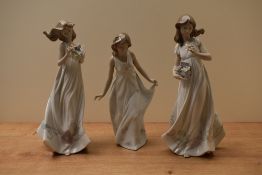 A group of three Lladro porcelain figurines comprising 'Treasures of the Earth' model number