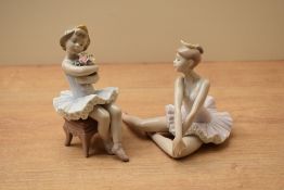 Two Lladro porcelain figurines comprising 'First Performance' model number 6763 and 'Graceful