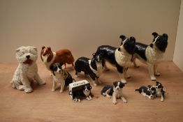 A miscellaneous selection of dog studies to include Beswick Pottery Sheepdog (Large) model number