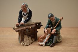 Two Royal Doulton bone china figures 'The Carpenter' HN 2678 and 'The Master' HN 2325, measuring