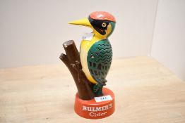 A vintage Bulmer's Cider plastic advertising display after Tunnicliffe Limited, featuring a