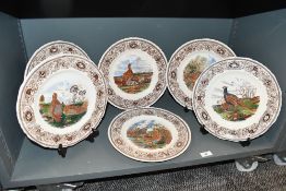 A selection of 20th-century Mason's Ironstone 'Game Birds', each featuring a central, multi-coloured