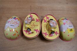A pair of Swatch Egg Dream 1994 watches, having a pink dial with Roman numerals, and eggs in egg