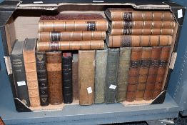 A selection of 19th-century leather and cloth-bound books, to include an array of titles, some in