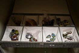 A selection of 20th-century Chinese cloisonné enamel wares, to feature hairpins; lockets; beads;