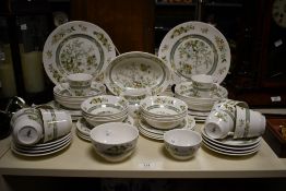 A selection of 20th-century Royal Doulton fine china 'Tonkin' tableware, featuring Asian-inspired