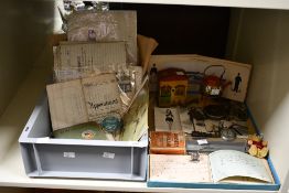 A selection of late 19th to early 20th-century sundry wares, to feature a miniature mohair Steiff