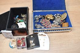 A jewellery box depicting 'Empress Eugénie Surrounded by Her Ladies in Waiting' painting to the lid,