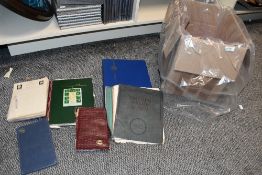 WORLDWIDE - 10 x STAMP COLLECTIONS IN BOX INCLUDING GB, IRELAND Box with various stockbooks and