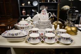 A selection of late 20th-century Adam's English Ironestone 'Old Colonial' table ware, featuring hand