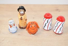 A pair of vintage Brian Wood Collectors Club 'Nuvola' ceramic salt and pepper shakers; sold with