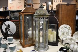 A selection of contemporary lanterns, (3), condition is consistent with age and use, visible surface