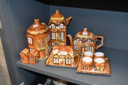 A quantity of matching 20th-century Price Kensington Cottage Ware ceramics, to include a teapot,