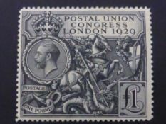 GB 1929 £1 POSTAL UNION CONGRESS LONDON UNMOUNTED MINT Fine example of this high value from 1929,
