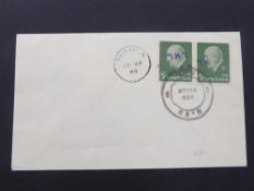 ISRAEL 1948 INTERIM GOVERNMENT POSTAL COVER HAIFA Fine cover from 1948, with duo of National Fund