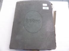 POSTCARDS: ALBUM WITH CIRCA 200 CARDS EARLIER PERIOD EVII-GV ERA Somewhat tatty album with an