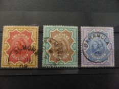 INDIA 1895 VICTORIA 2R, 3R, & 5R FINE USED WITH CDS Set of three high values from 1895, SG107/9