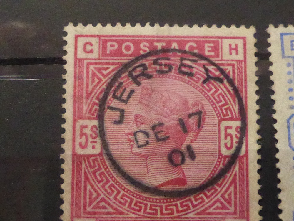 GB 1883 5 & 10 SHILLING ON WHITE PAPER BOTH VALUES FINE USED WITH CDS's Fine duo of the large - Image 2 of 3