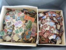 GB & WORLDWIDE BOX OF 1D REDS AND PRE 1930's WORLD OFF PAPER Two boxes one with what appears to be