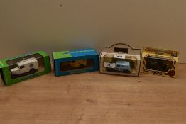 Four boxed Die Cast model vans all fountain pen related. An Elicar V8 Camionnette 1934 for Encre