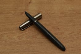 A Parker 51 Aerometric fill fountain pen in Navy Grey with lustraloy cap.