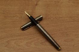 A Parker 75 cartridge fill fountain pen in Sterling Silver Cicele having Parker 14K 585 USA nib.
