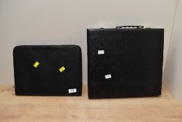A Fountain pen or pencil carry case (64) and soft pen folder (40)