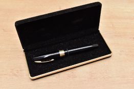 A boxed Sheaffer Pen For Men III snorkel fill fountain pen in Black having Sheaffer 14K nib. Circa