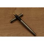 A Parker 75 cartridge fill fountain pen in Sterling Silver Cicele having Parker 585 France 14K
