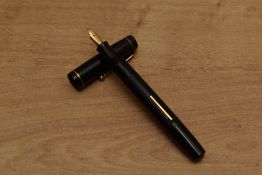 A Parker 51 aerometric fill fountain pen in Teal with lustreloy cap