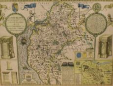 *Local Interest* A hand colourised map depicting 'Cumberland and the Ancient Citie of Carlile