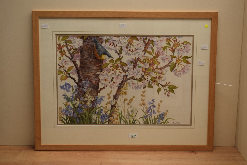 *Local Interest* Elizabeth Walsh (British b.1946) Watercolour 'Cherry Time', a springtime - Image 2 of 6