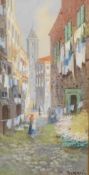 Y Gianni (19th/20th Century) A pair of watercolours, Italian street scenes, each signed lower right,