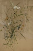 Sarah Willink (19th Century) Watercolour, study of meadow flowers, attributed and dated (1874)