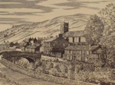 *Local Interest* After Alfred Wainwright (British 1907-1991) Print 'Muker', a study of the North