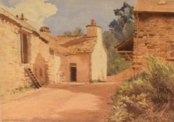*Local Interest* Bernard Eyre Walker (British 1886 - 1972) Watercolour, a farmyard in summer, signed