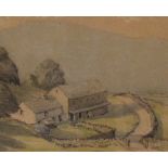 *Local Interest* D.E Willink (British 20th Century) Watercolour, a Lake District farm study,