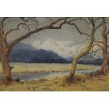*Local Interest* Bernard Eyre Walker (British 1886 - 1972) Watercolour, depicting the Langdale Pikes